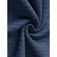 thumbnail image 5 of INSPIRE CHIC Women's Waffle Knit Button Down Pajamas Short Sleeve Crop Tops with Shorts 2 Piece Outfit Lounge Set L Navy Blue, 5 of 6