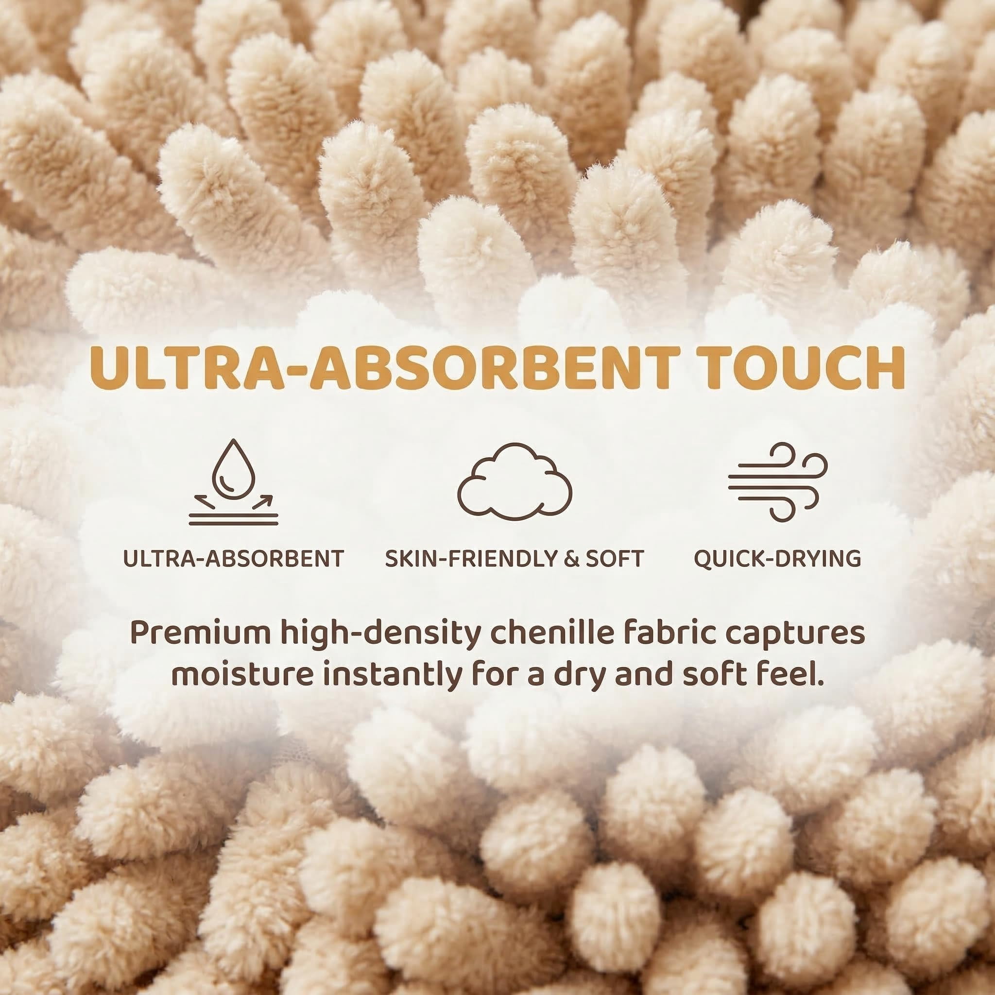 Dog Hand Drying Towel – Soft Absorbent Chenille Hanging or Stand Design for Bathroom Kitchen Use, Cute Animal Style Decorative Towel for Daily Home Use