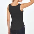 thumbnail image 4 of Sexlip Womens Side Color Block Sleeveless Athletic Sleeveless Top Supportive Stretchable Gym Workout Outfit Black M, 4 of 6