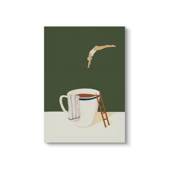 Abstract coffee wall canvas printing good morning coffee wall art poster for modern living room bedroom kitchen and home decor, 50*70cm, unframed.,CT10386