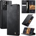 thumbnail image 1 of Funda tipo cartera para Samsung Galaxy S21 Ultra, de piel, con tarjetero, función atril, cierre magnético y bloqueo RFID de TPU a prueba de golpes, compatible con S21 Ultra, 1 of 8