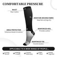 thumbnail image 3 of Bixox Black White Fluid Sculpture Print Compression Socks,Compression Socks Women & Men Circulation for Medical,Running,Athletic, 3 of 7