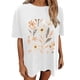 thumbnail image 3 of Faldas Cortas para Mujeres, Impresión de Flores Casual Oversized Camiseta de Manga Corta Top Hecho de 95% Poliéster 5% Spandex para Primavera Verano, Falda Corta de Verano, 3 of 7