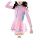 thumbnail image 4 of Wosthever Traje de baño de verano de playa con traje de baño de traje de baño con dobladillo de de línea adelgazante Traje de baño rosa manga larga 4XL, 4 of 6