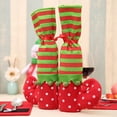 thumbnail image 4 of Cubierta para botella de vino de Navidad JanHm diseño de pies 35 cm x 20 cm Tela No tejida, 4 of 5