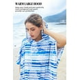 thumbnail image 5 of Catalonia Microfiber Surf Poncho,Water Absorbent Changing Towel Robe,Aqua, 5 of 7