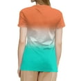 thumbnail image 2 of NAMTYQX Blouses for Women Dressy Casual Patterned Short Sleeve Button V Neck Short Sleeve Blouses for Women Orange Size 3XL, 2 of 5