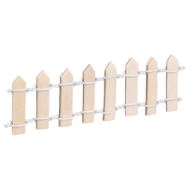Miniatura Jardín Cerca Unique Bargains 3.6 Pulgadas Largo Madera Ornamento Decorativo Paquete de 4