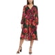 thumbnail image 1 of Kensie Womens Party Ruched Midi Fit & Flare Dress, black, 4, 1 of 1