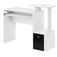 thumbnail image 1 of Pemberly Row Wood Multipurpose Computer Writing Desk w/Bin in White/Black, 1 of 5