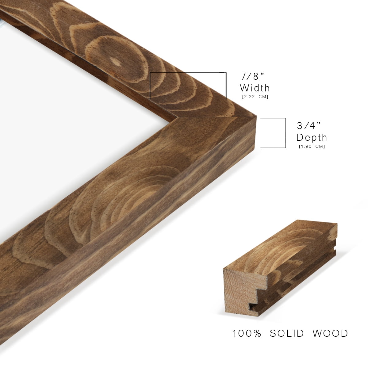 Stark Horizon I - Framed Print w/glass - Walnut