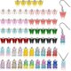 thumbnail image 1 of 40pcs/65pcs Acrylic Butterfly Charms And Bear Candy Pendant Set, 1 of 5