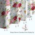 thumbnail image 6 of Pioneer Flower Floral Print Pattern Shower Curtain 72”x72", Bathroom Decorative Shower Curtain Set with 12 Hooks, Waterproof Washable, 6 of 6