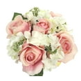 thumbnail image 2 of Admired By Nature 9 Stems Artificial Rose Hydrangea Mixed Bouquet, Blush, 2 of 3