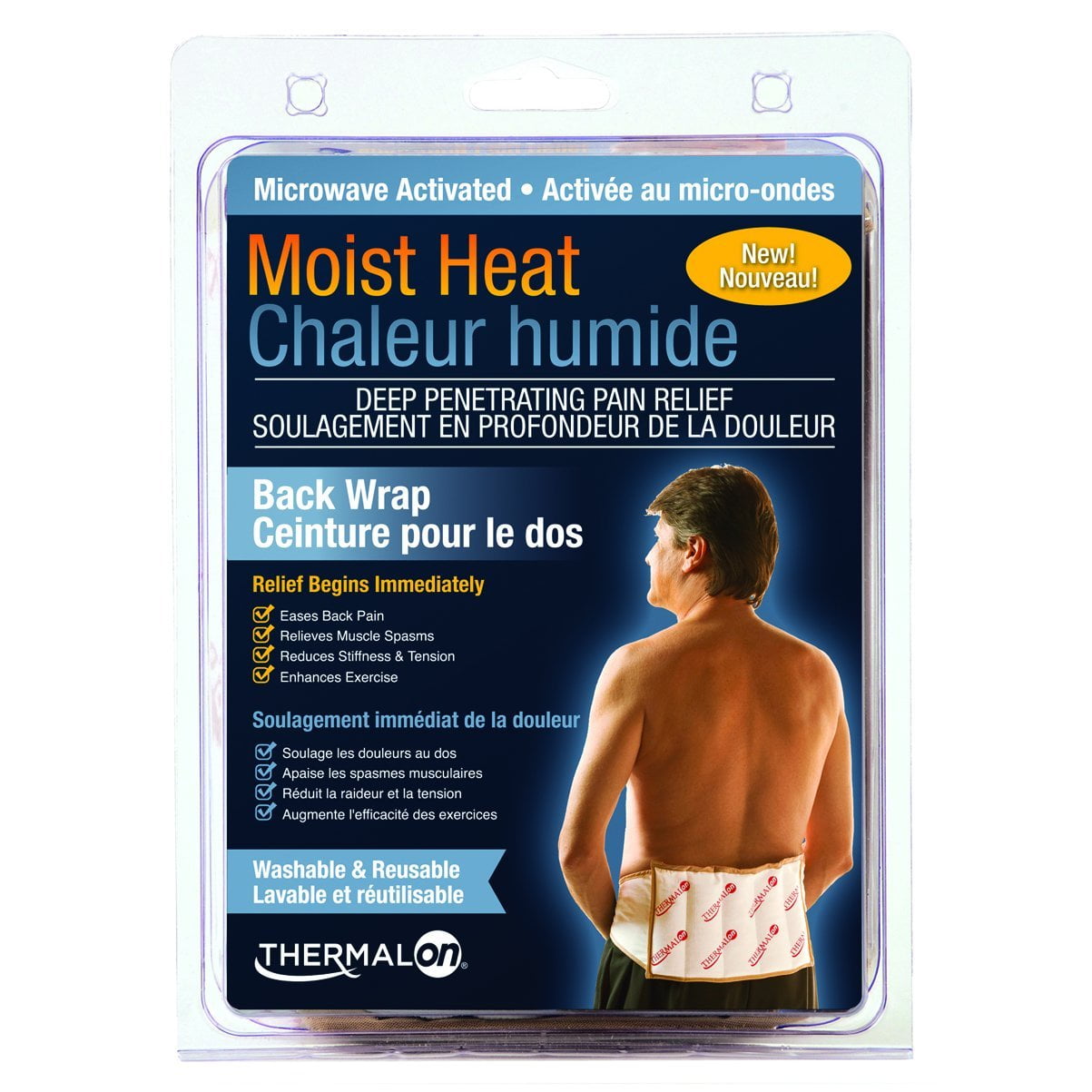Thermalon Microwave Activated Moist Heat Therapy Wrap with Ties for