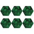 thumbnail image 2 of Balery 6 Pcs Green Leave Fernleather Coasters Set, Drink Table Cup Coasters For Living Room Kitchen Coffee Decor, 2 of 9
