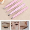 thumbnail image 4 of Professional Eyebrow Tweezers Set Plucker Puller Slanted New I4, 4 of 6