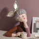 thumbnail image 2 of Figuras de chicas burbuja de estilo europeo, estatuas de posturas, decoración de mesa Chica Moderna Morada, 2 of 4