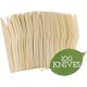 thumbnail image 1 of Zhuge Cuchillos de madera desechables - 100 piezas - 6" de largo Juego de cubiertos de madera biodegradables y compostables ecológicos Utensilios de madera, 1 of 5