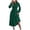Army Green, variant on DeHolifer Women Dresses Solid Color Long Sleeve Crewneck Maxi Dress A-Line Swing Flowy Long Dress Khaki M