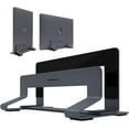 thumbnail image 1 of Vertical Laptop Stand for Desk - Adjustable Laptop Holder for Universal Compatibility - Saves Space & Improves Device Airflow - Use as MacBook Stand or Laptop Dock - Weighted Steel Frame, 1 of 8