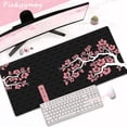 thumbnail image 1 of Pink Cherry Blossoms Mousepad Home Computer Table Large Pc Mouse Pad Art Sakura Keyboard Mause Rug Desk Mat Office Accessories, 1 of 5
