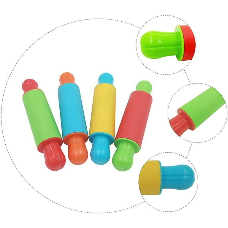  Pasamer Childrens Toy Rolling pin, 12 Sets of Childrens Hand  Rollers for Homemade Dough Clay : Toys & Games