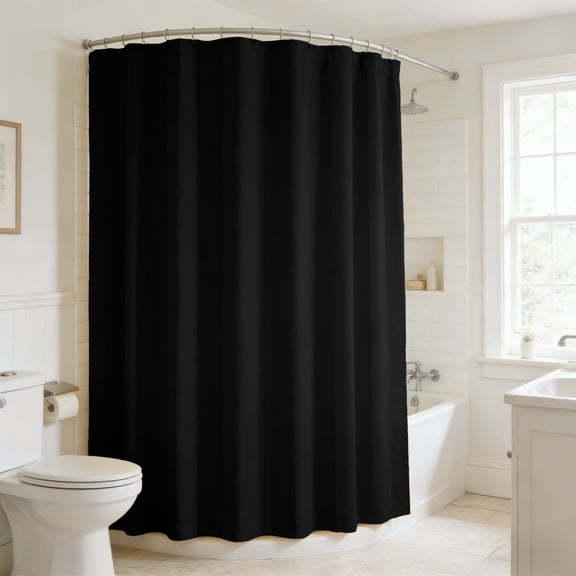 EazyTech Waterproof Polyester Shower Curtain 71x71 Inches Thickened Bathroom Partition Solid Color Home Decor
