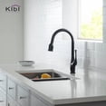 thumbnail image 2 of KIBI High Arc Pull Out Single Level Lead Free Brass Kitchen Faucet with Sprayer and Soap Dispenser, 2 of 10