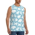 thumbnail image 2 of Uemuo Cute Animals Pattern Men's Sleeveless T-Shirt,Muscle Athletic Tank Top, Moisture-wicking Quick-dry Breathable Classic Tee Top for Gym Run Outdoor Sports-XX-Large, 2 of 8