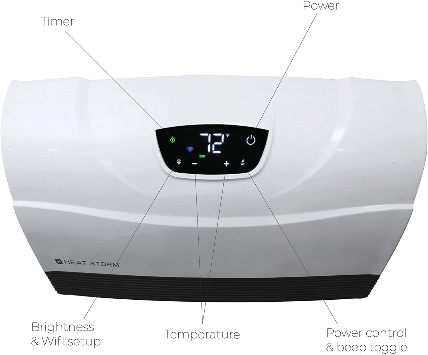 Heat Storm Phoenix 1500W Wifi Infrared Space Heater, Indoor, White, HS-1500-PHX-WIFI, Brand New Sansujyuku sansujyuku.com