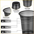 thumbnail image 3 of JJEAN-100 Pack 16oz Black Clear Plastic Cups, Party Disposable Drinking Cups Bulk for Parties Picnics Cold Beverages, Smoothies, Events Celebrations Meeting Wedding Holiday Party, 3 of 4