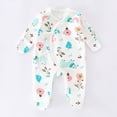 thumbnail image 2 of CAUYDY Preemie Pjs for Girls Newborn Fall Winter Clothing 3-6M 9-12M 18-24M Baby Long Sleeve Loungewear for Boys Infant Comfy Bodysuit Sizes 3-6 Months,Light Purple, 2 of 4