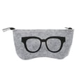 thumbnail image 1 of tredstone Glasses Pattern Felt Glasses Box Bags Zipper Closure Eyewear Pouch Light Portable Glasses Protective Organizer, 1 of 6