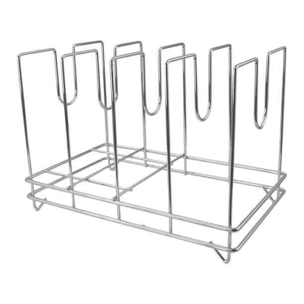 Soporte para bandejas de pizza, organizador de utensilios para hornear, almacenamiento portátil multifuncional para platos 4 cuadrículas de 37x22x25 cm