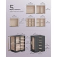 thumbnail image 4 of Joyero SONGMICS que gira 360° con 5 cajones en gris pizarra, 4 of 7