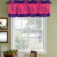 thumbnail image 4 of Flamingo Mandalas Valances for Windows, Decorative Rod Pocket Window Valance Curtains, Boho Modern Red Blue Abstract Stripe Short Curtain Drapes for Kitchen/Living Room, 2 Panels, 60" W x 18" L, 4 of 8