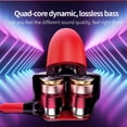 thumbnail image 2 of 3.5mm Earphone 90 Degrees Volume Wire Control In-ear Subwoofer Music Gaming Earbuds Red, 2 of 5
