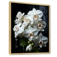 thumbnail image 2 of Designart "Elegant Petals Of White Orchids" Orchids Floater Framed Canvas Prints, 2 of 5