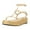 Gold, variant on FSJ Women Vacation Espadrille Platform Low Heel Gladiator Round Open Toe Sandals Ankle Strappy with Buckle Comfortable Shoes Size 12 Gold