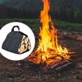 thumbnail image 4 of AURARMLET 1Pc Firewood Storage Pouch Black Oxford Cloth Container with Open Design for Carrying Large Logs, 4 of 6