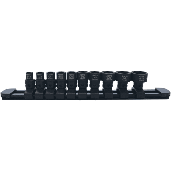 Astro Pneumatic 78110 Low Profile 1 4 Drive Impact Socket Set
