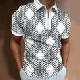 thumbnail image 3 of Gibobby Playera Polo Hombre Polos de golf de manga larga para hombre de un cuarto, estilo casual ajustado cuello en V, diseño básico(Blanco,M), 3 of 4