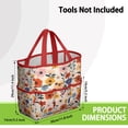 thumbnail image 3 of Garden Tool Bag,Pioneer Flower Floral Print Pattern Garden Tool Organizer,Garden Gifts,Waterproof Multi-Pocket Garden Tool Storage 11.8x5.5x11.4 Inch(Tools NOT Included), 3 of 6