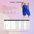 thumbnail image 6 of Eandarui Men's Arabian Prince Costume Harem Pants Lantern Long Pants Carnival Party Pants Royal Blue S, 6 of 6