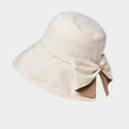 thumbnail image 2 of fatyb Wide Brim Bucket Hat for Women Sun Protection Outdoor Travel Womens Summer Beach Sun Hats with Bow, 2 of 3