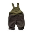thumbnail image 6 of Aihuaihua Toddler Boy Girl Fall Winter Suspender Pants Overalls Corduroy Bib Pants with Pockets Jumpsuit Sleeveless Unisex Kids Romper, 6 of 8