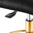 thumbnail image 6 of Computer Work Desk Chair, Gold Black, Velvet, Home Office Business, Modern Contemporary Boutique HB33562, 6 of 9
