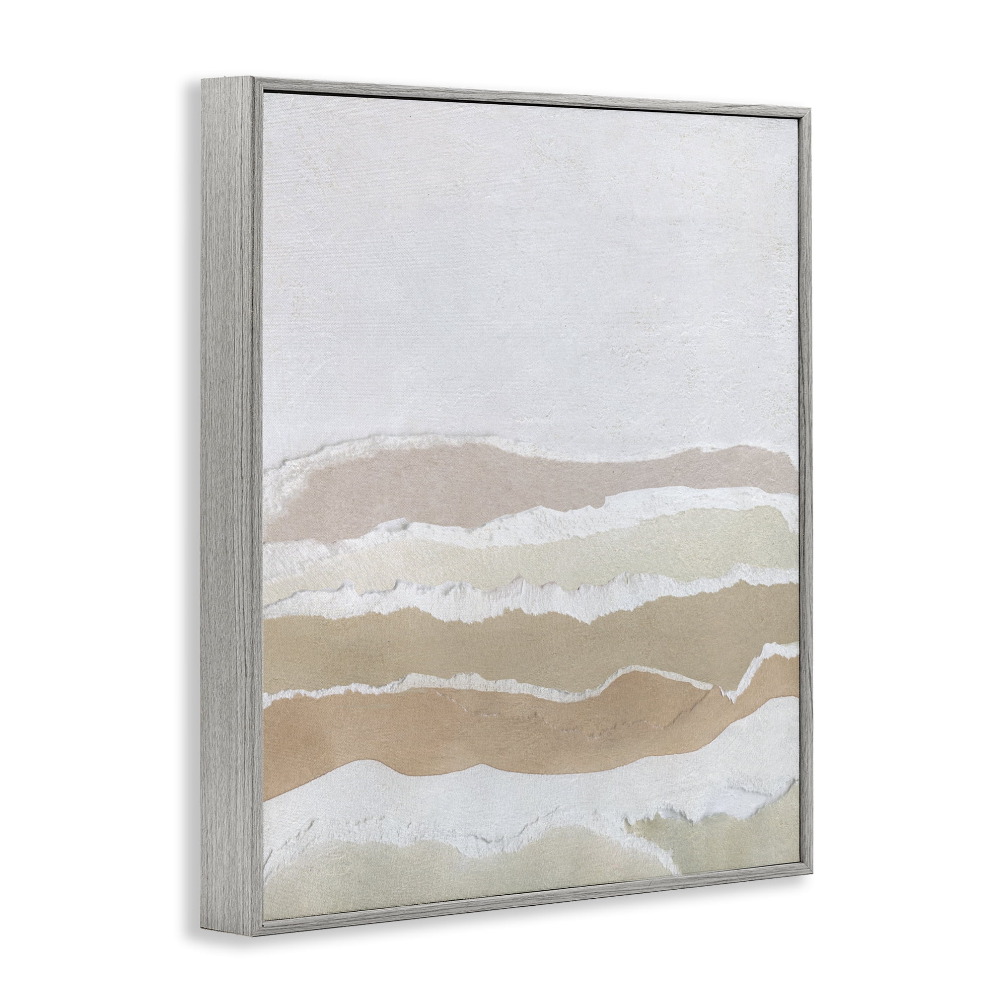 Stupell Industries Desert Dunes Abstraction Abstract Painting Gray Framed Art Print Wall Art, 11 x 14