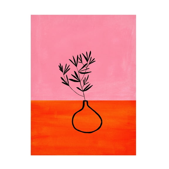 Trademark Fine Art Ejaaz Haniff  Pink Mango Vase Canvas Wall Art